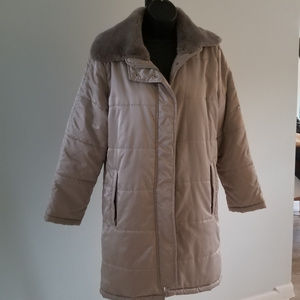 Womens Puffer Car Coat EC Easy Comfort Metallic Tan